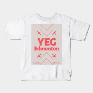 YEG aviation code 10042021 Kids T-Shirt